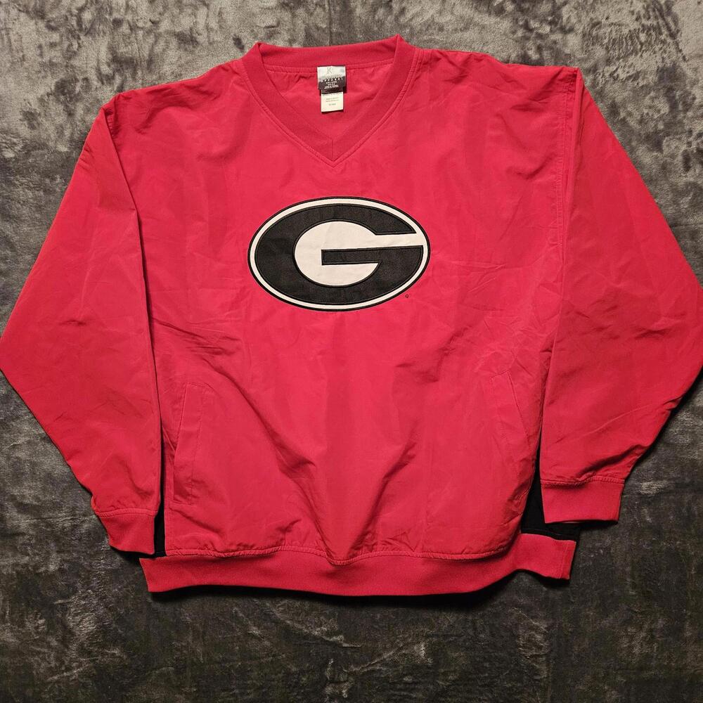 Vintage Knights Apparel Men's 2XL Georgia Bulldogs Pullover Jacket Red...